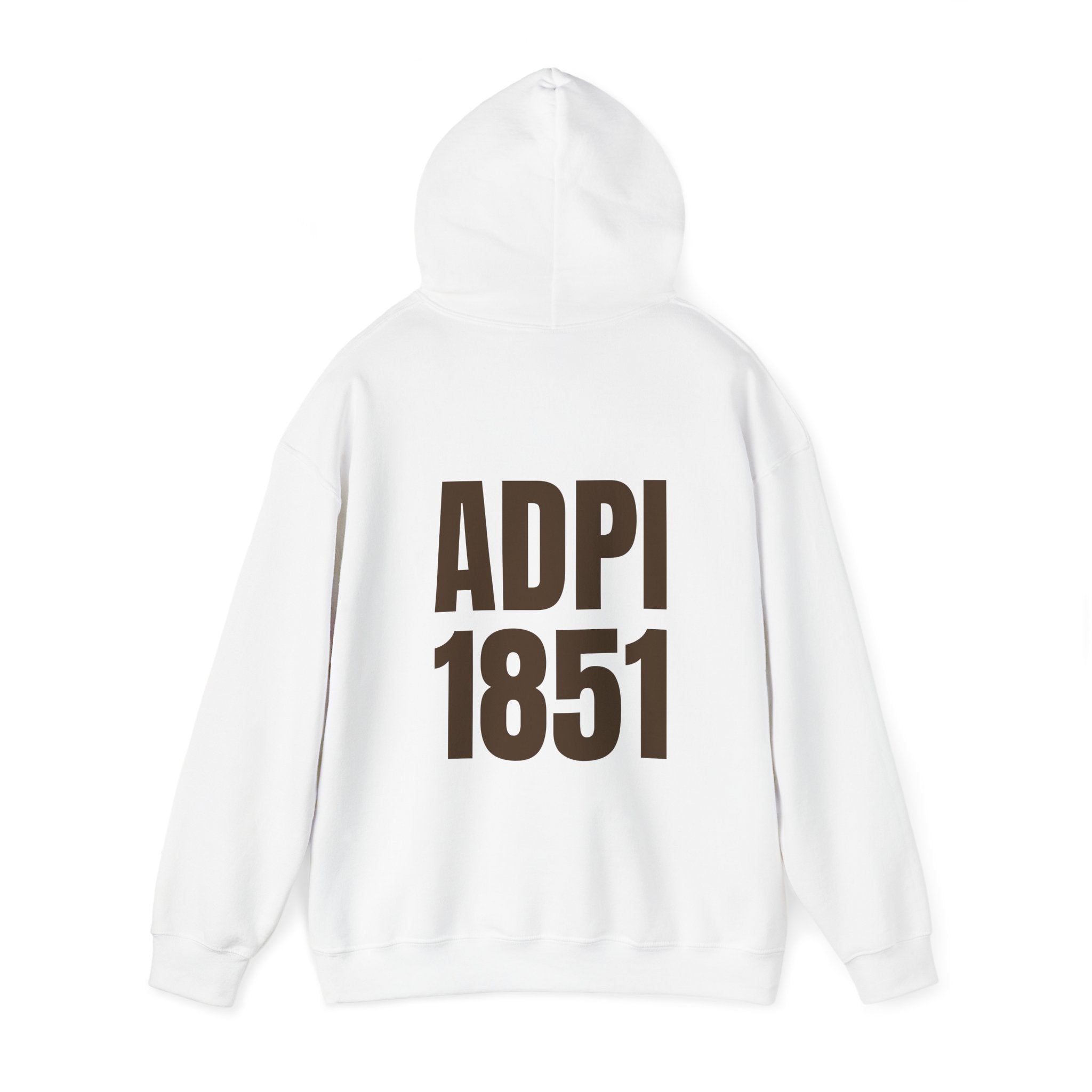 ADPI Brown Print Embroidered Hoodie