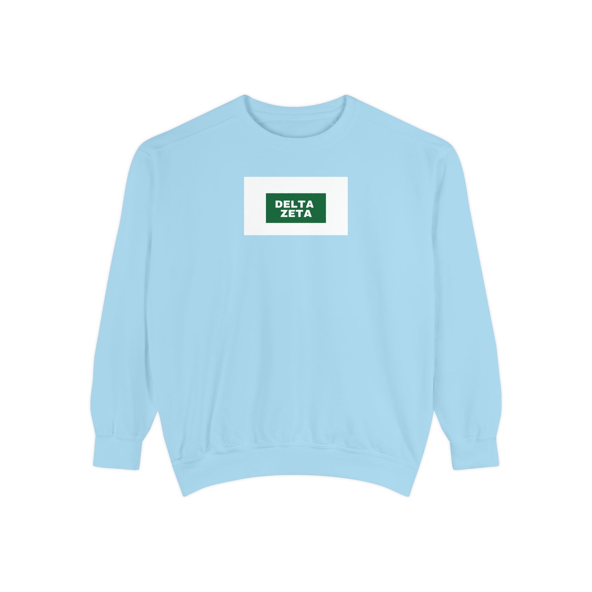 Delta Zeta Green Print Crewneck