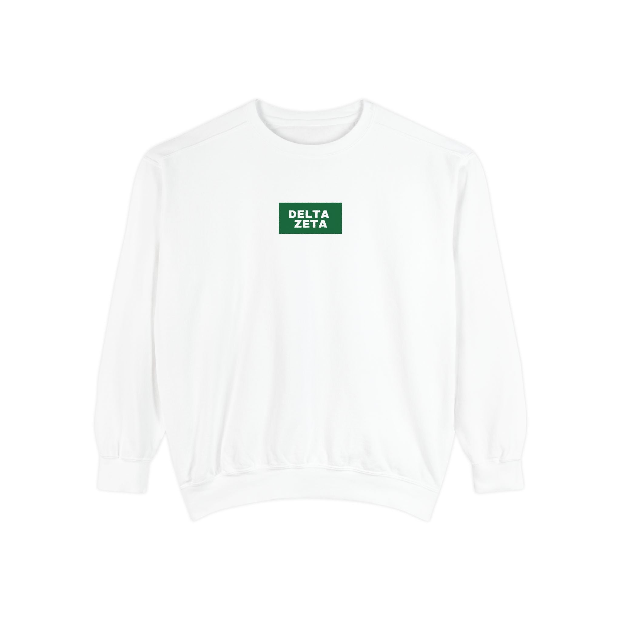 Delta Zeta Green Print Crewneck