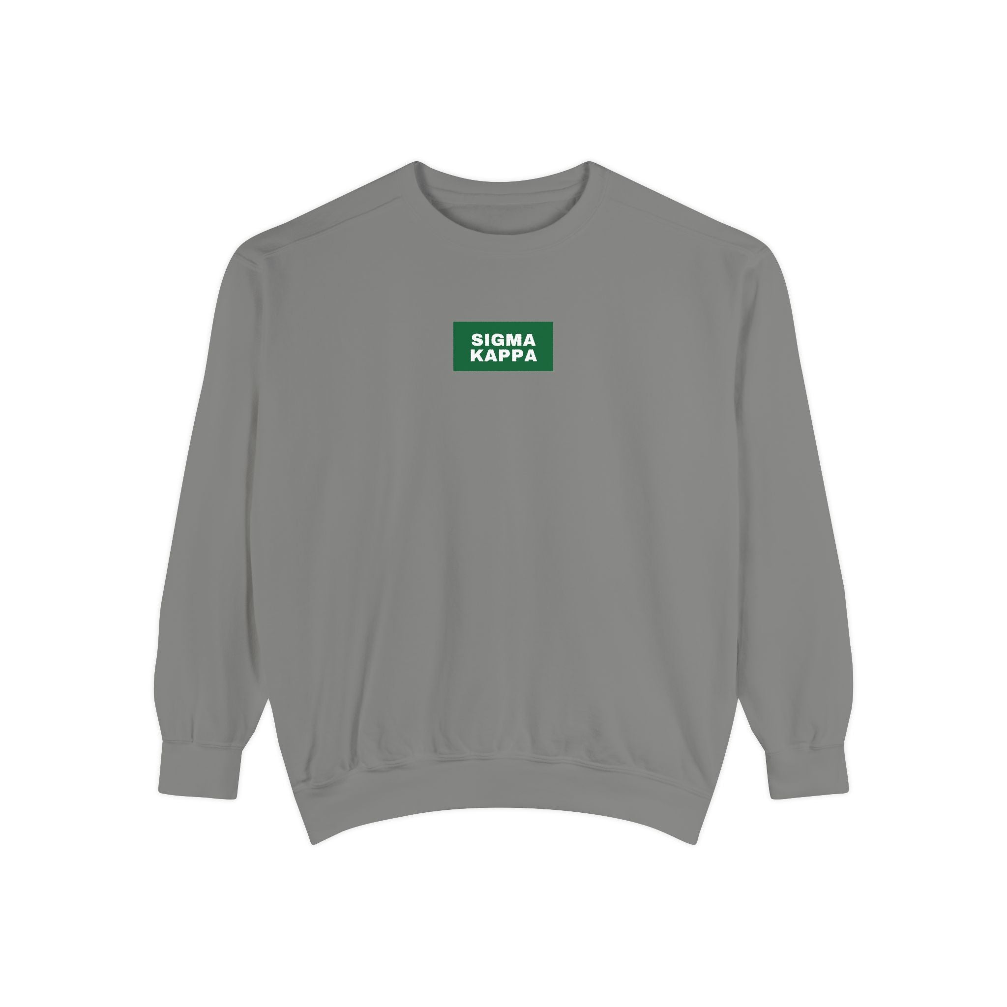 Sigma Kappa Green Print Crewneck