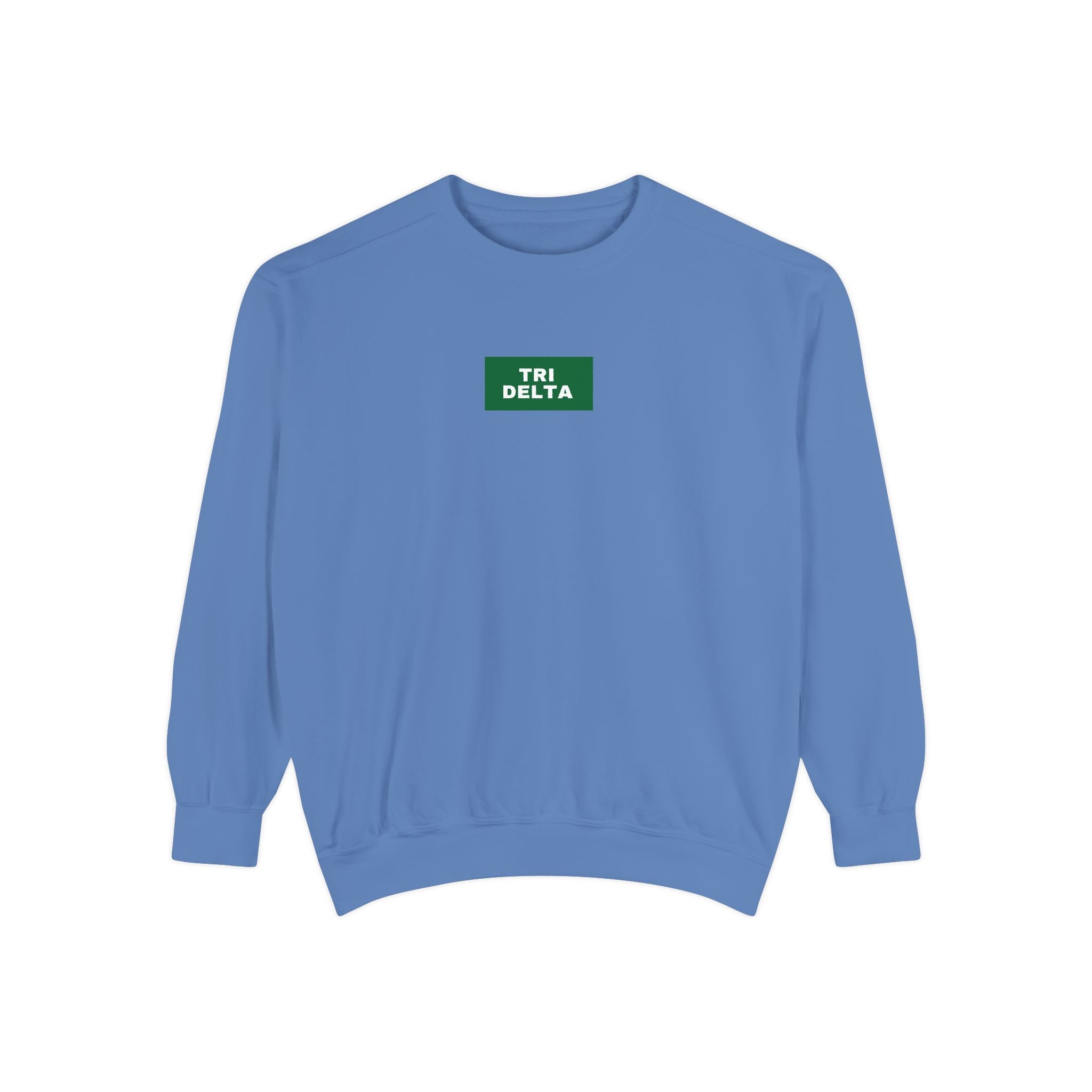 Tri Delta Green Print Crewneck