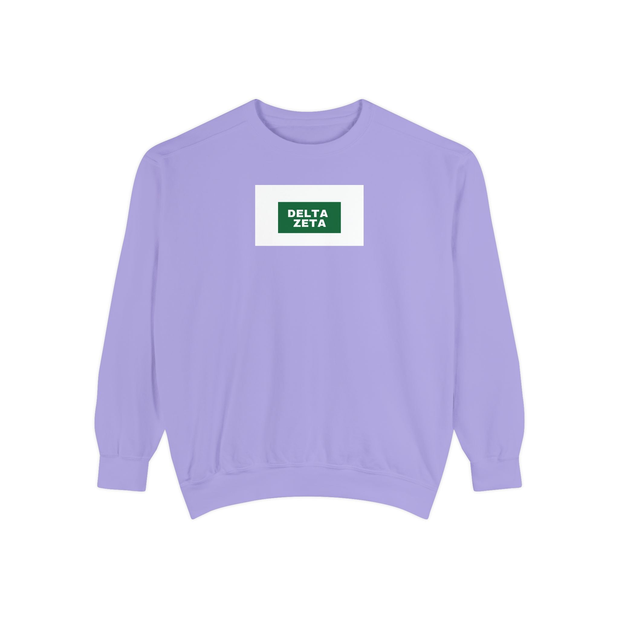 Delta Zeta Green Print Crewneck