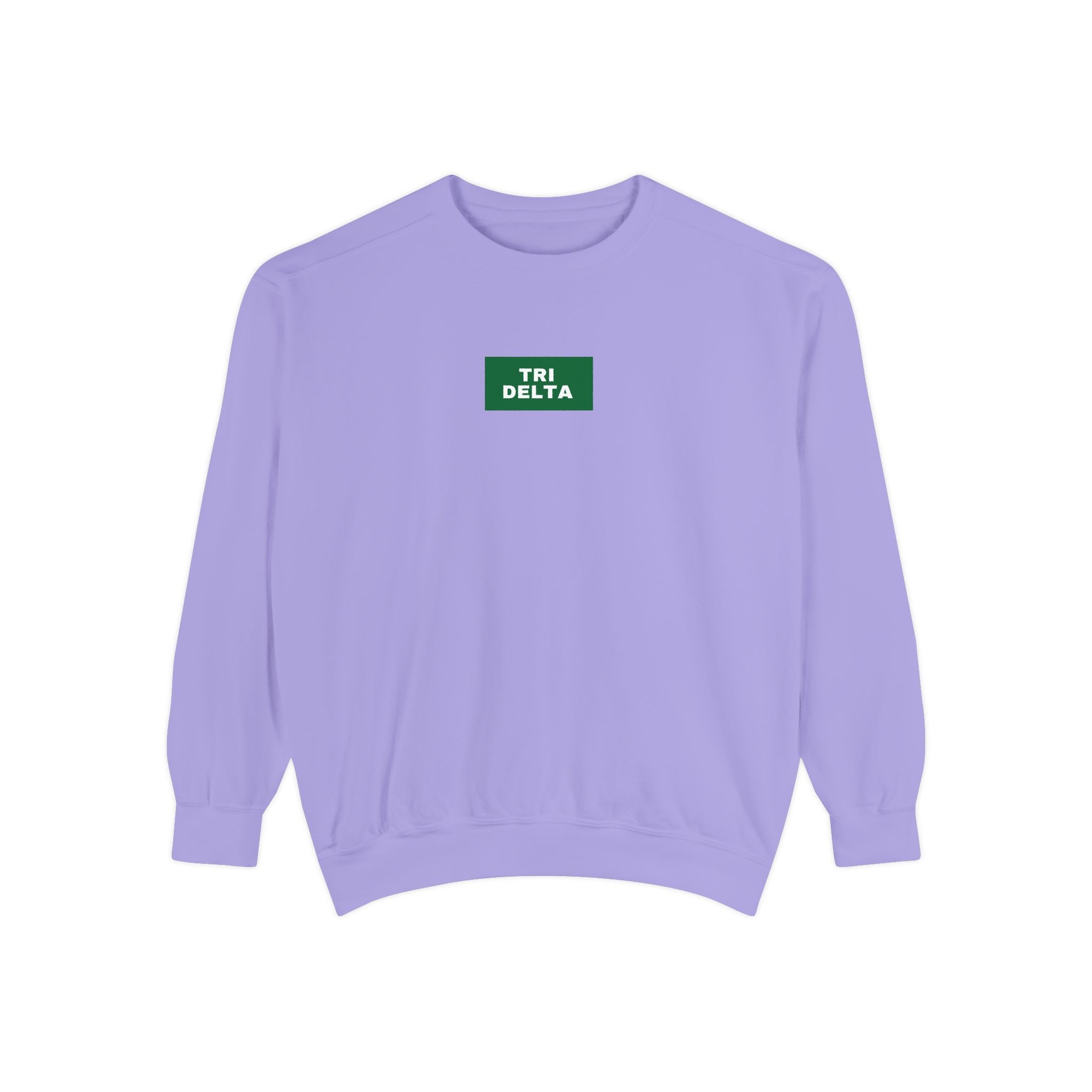 Tri Delta Green Print Crewneck