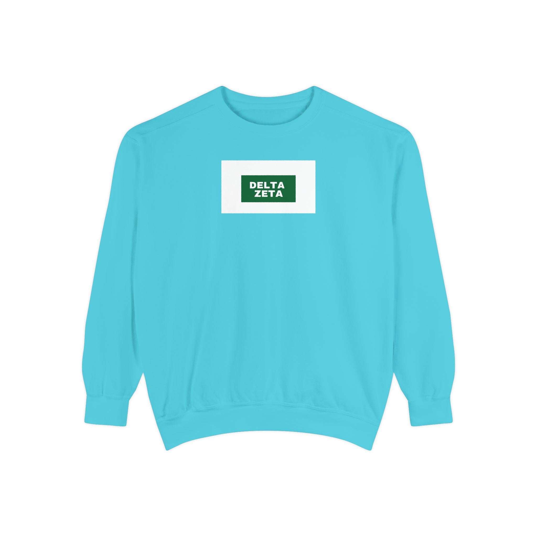 Delta Zeta Green Print Crewneck