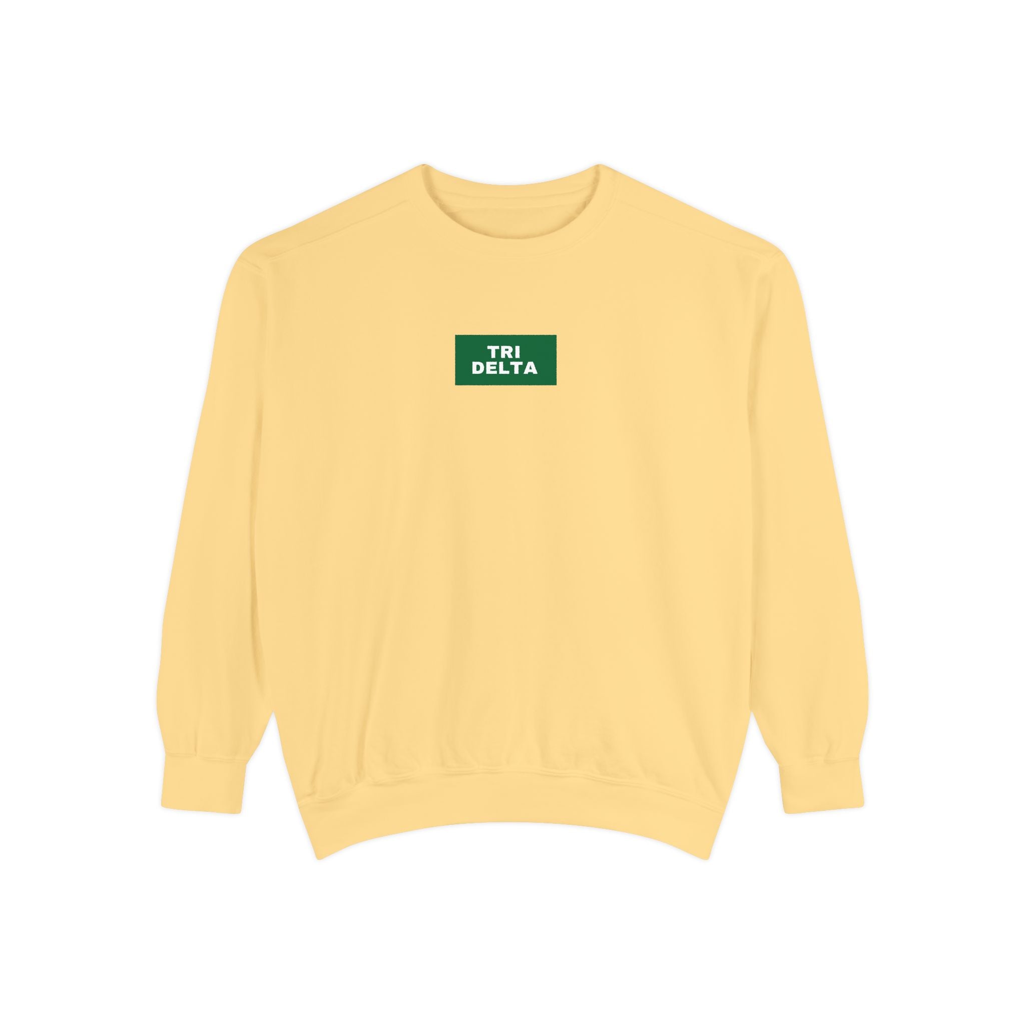 Tri Delta Green Print Crewneck