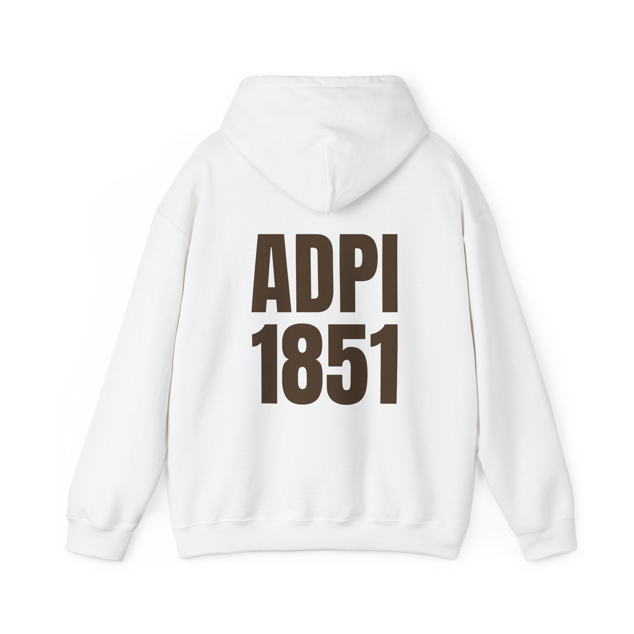 ADPI Brown Print Embroidered Hoodie