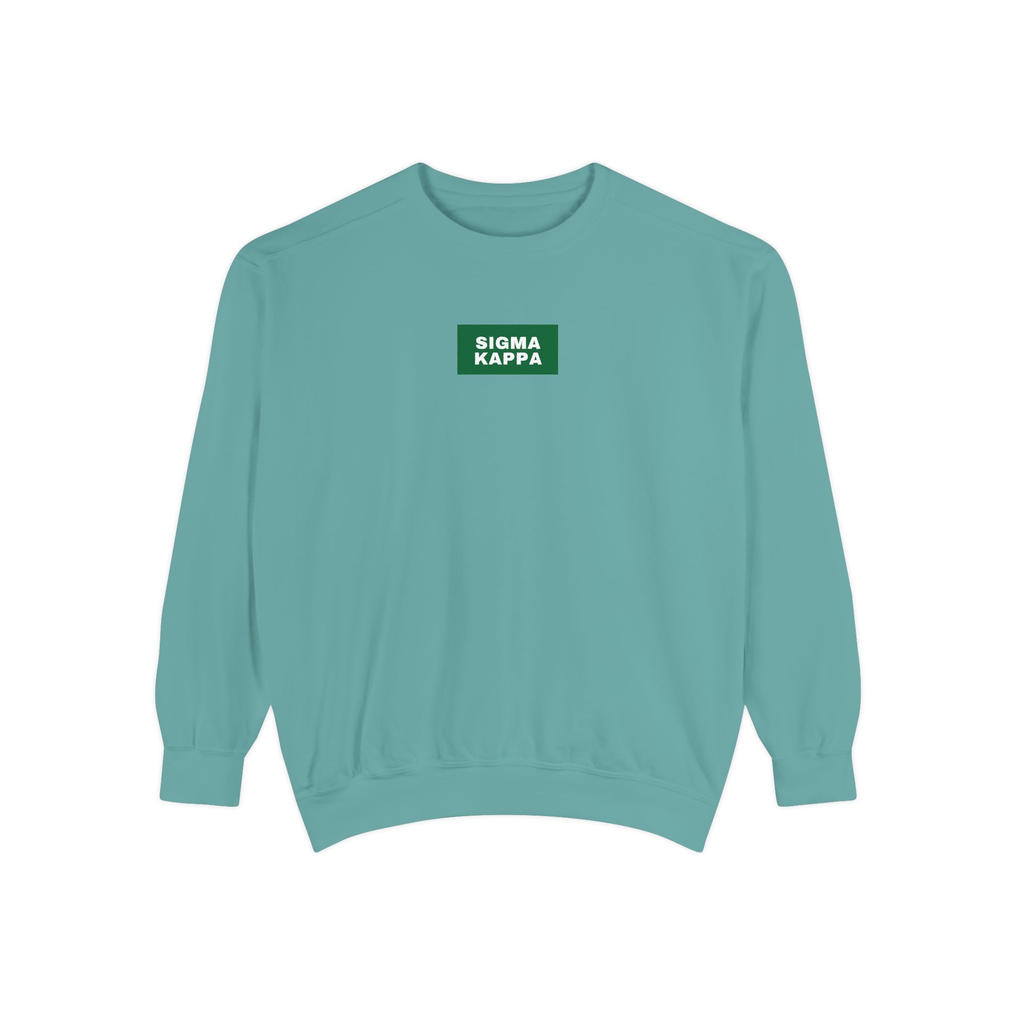 Sigma Kappa Green Print Crewneck