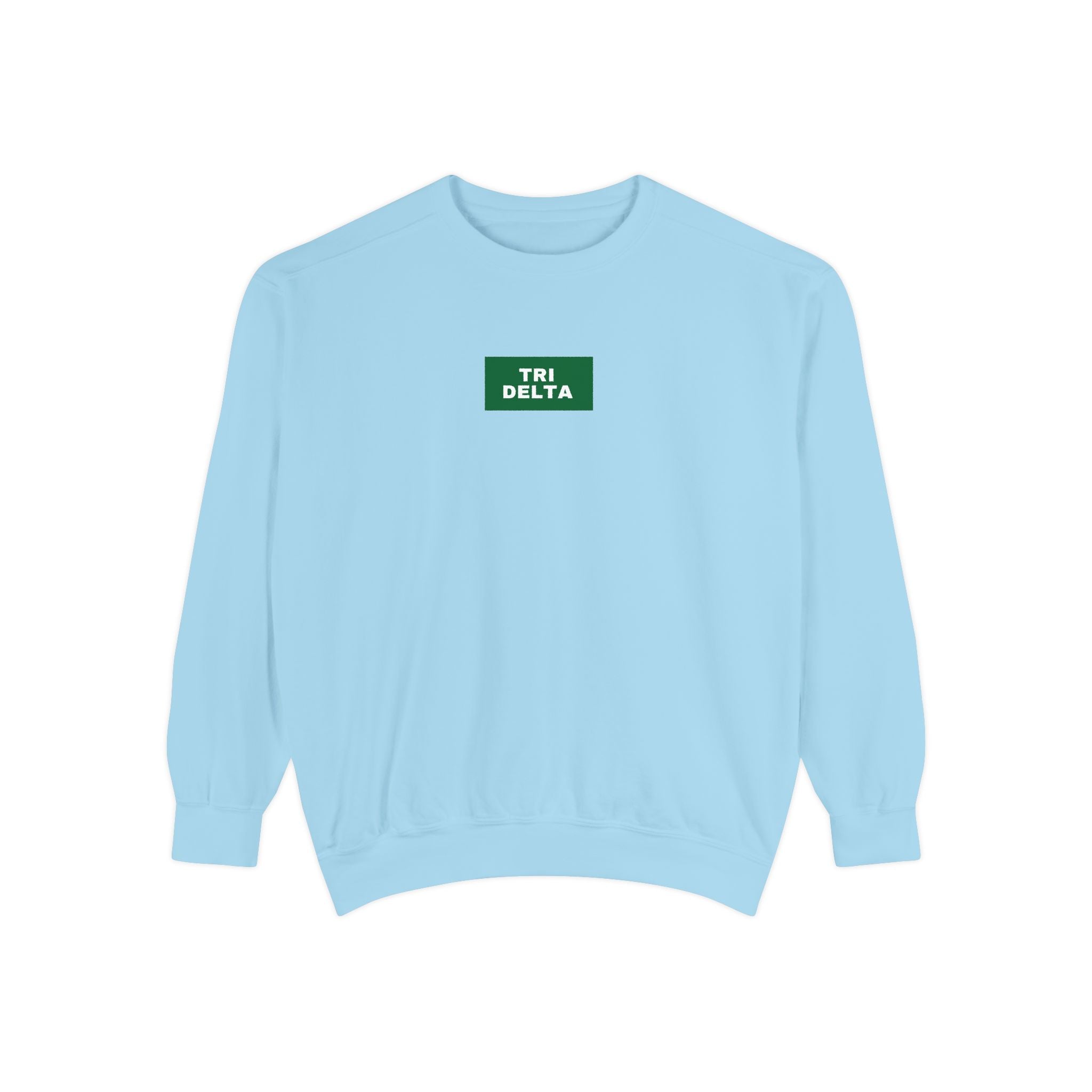 Tri Delta Green Print Crewneck