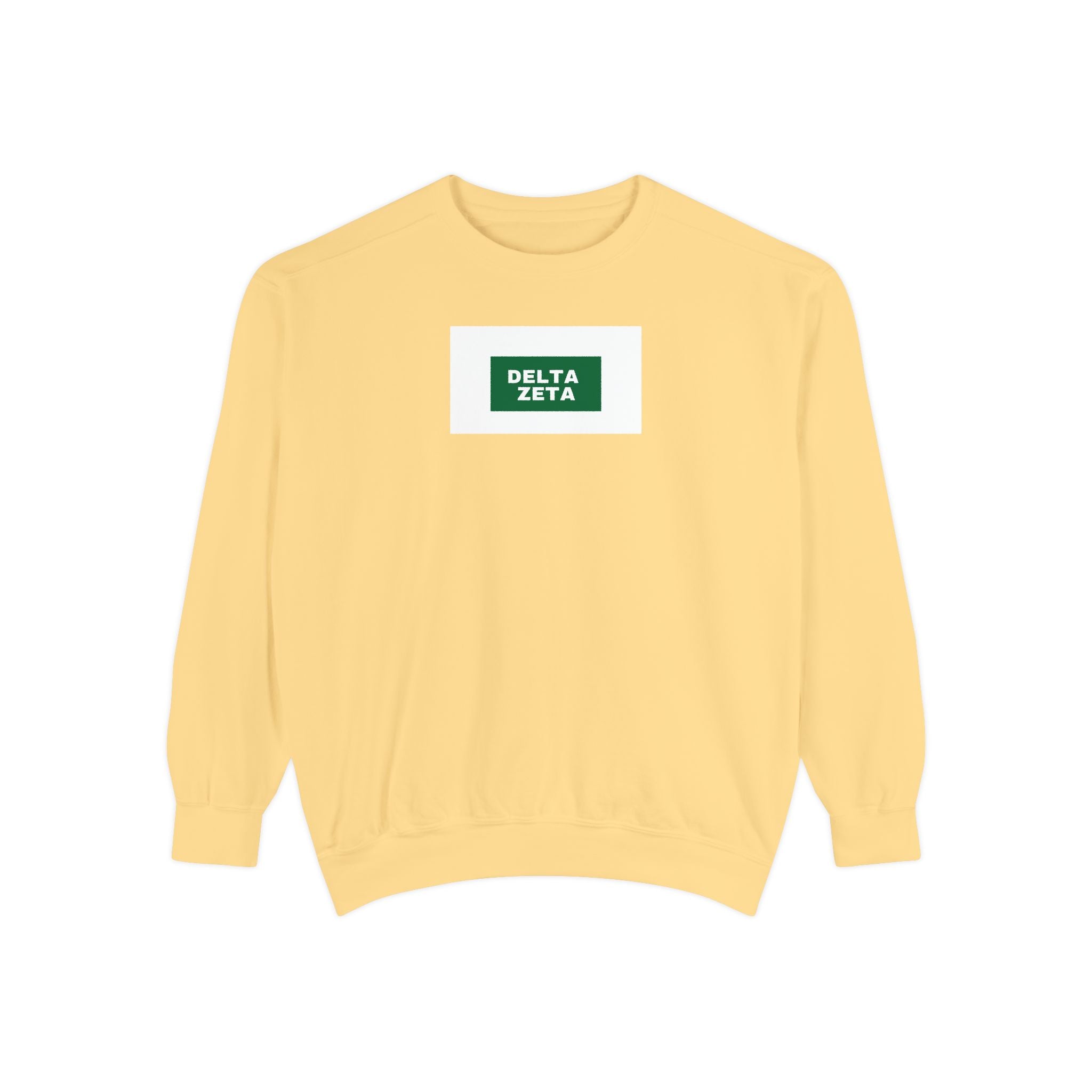 Delta Zeta Green Print Crewneck