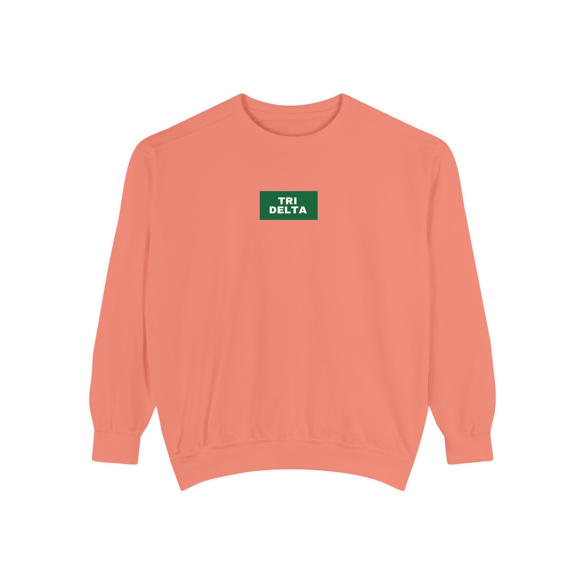 Tri Delta Green Print Crewneck