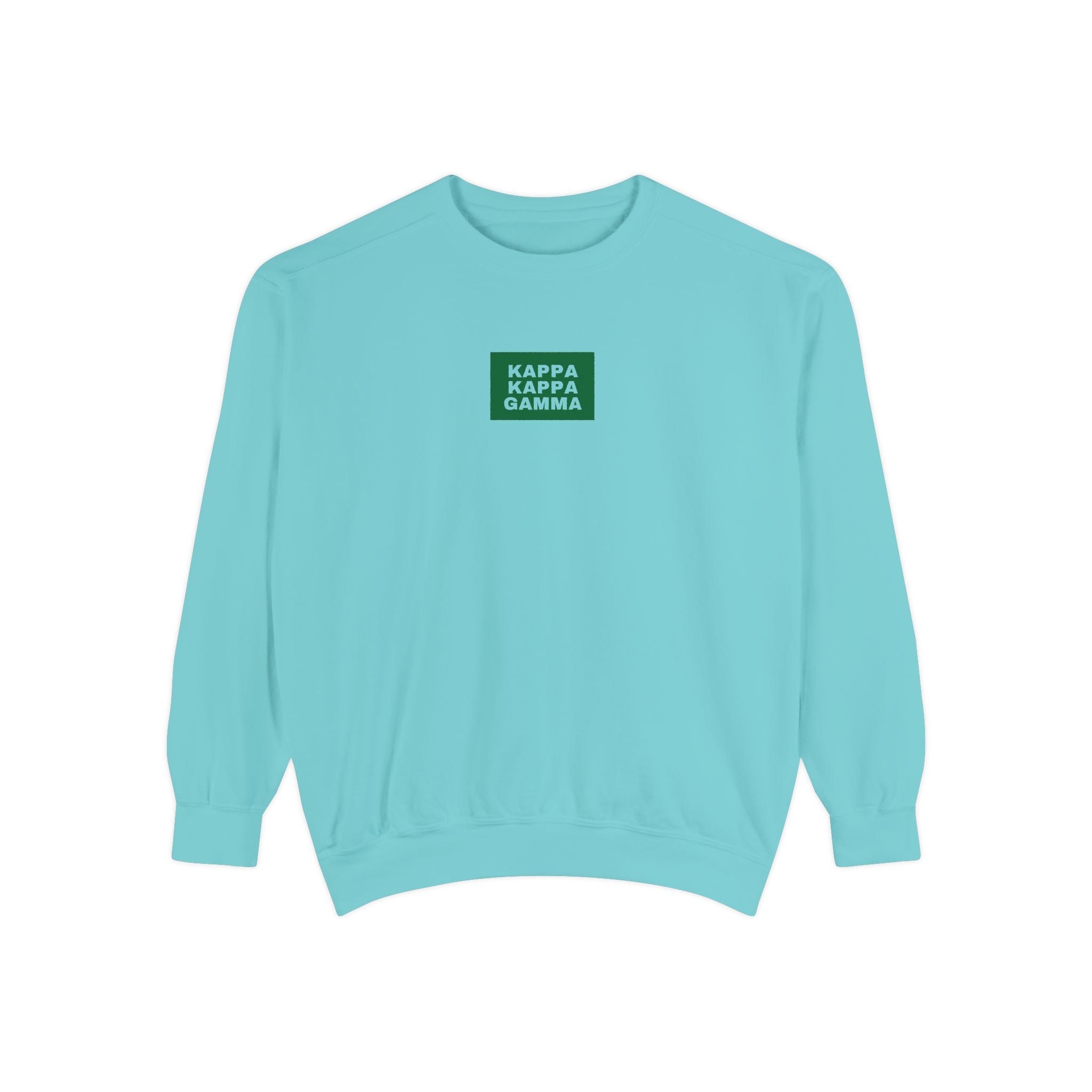 Kappa Kappa Gamma Green Print Crewneck