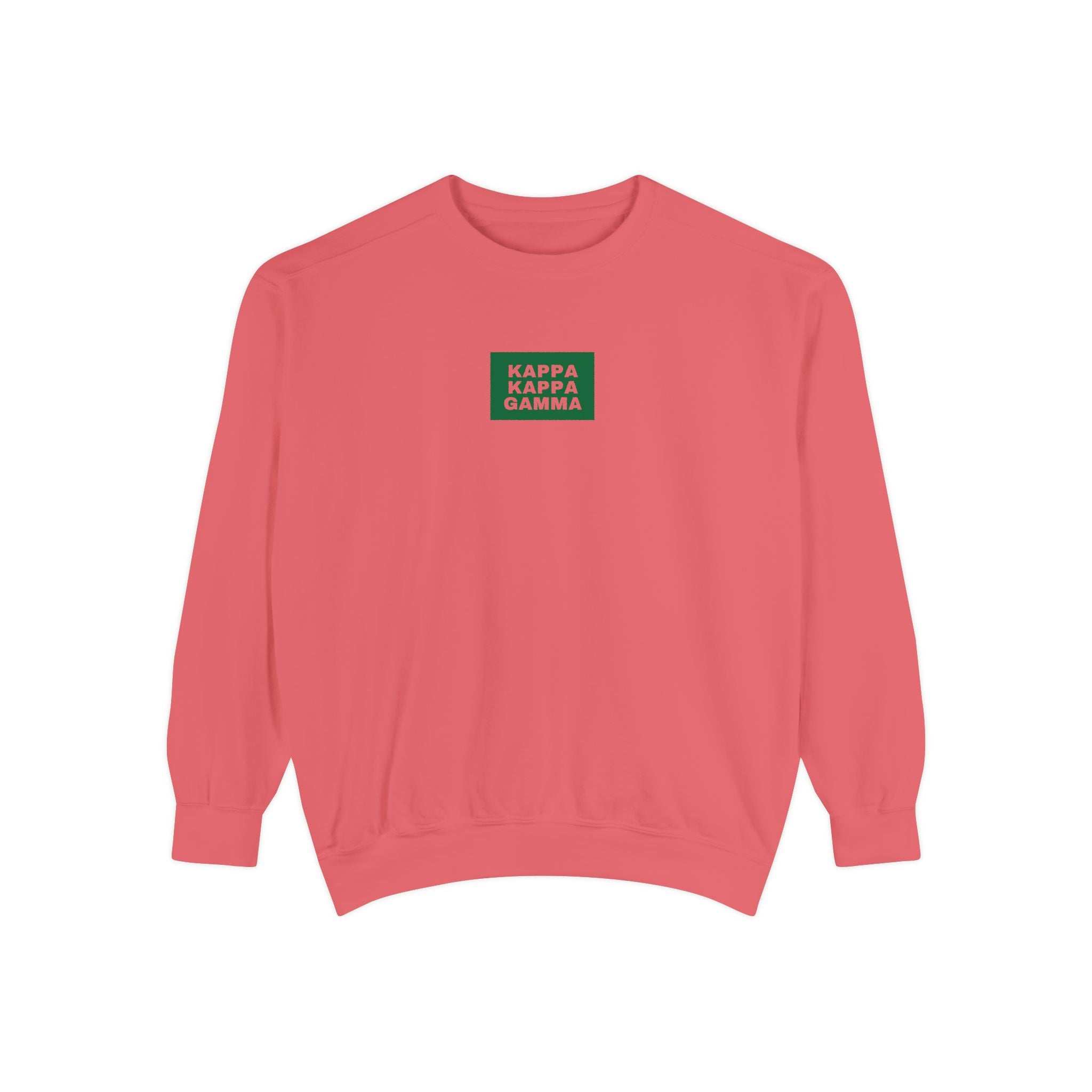 Kappa Kappa Gamma Green Print Crewneck