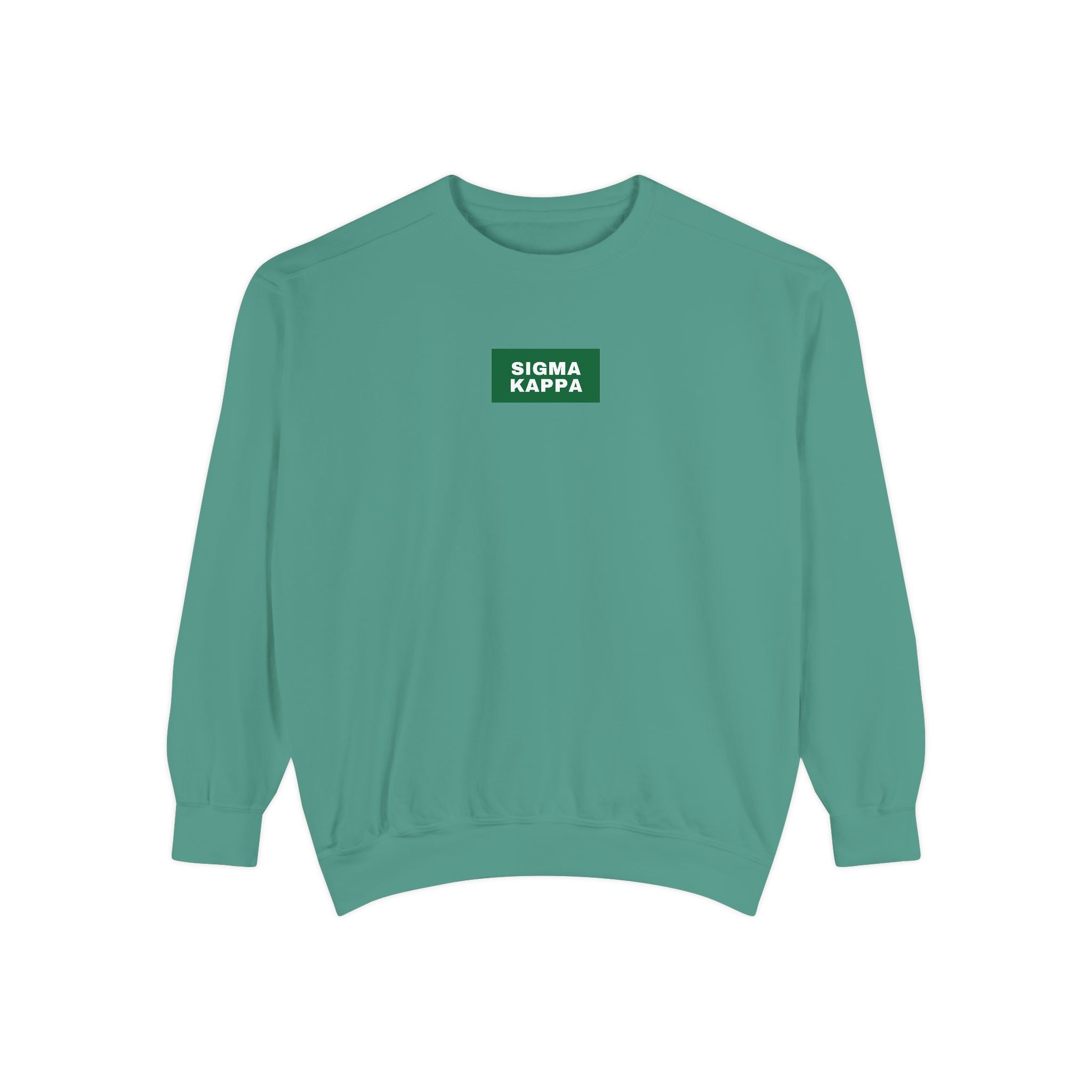 Sigma Kappa Green Print Crewneck