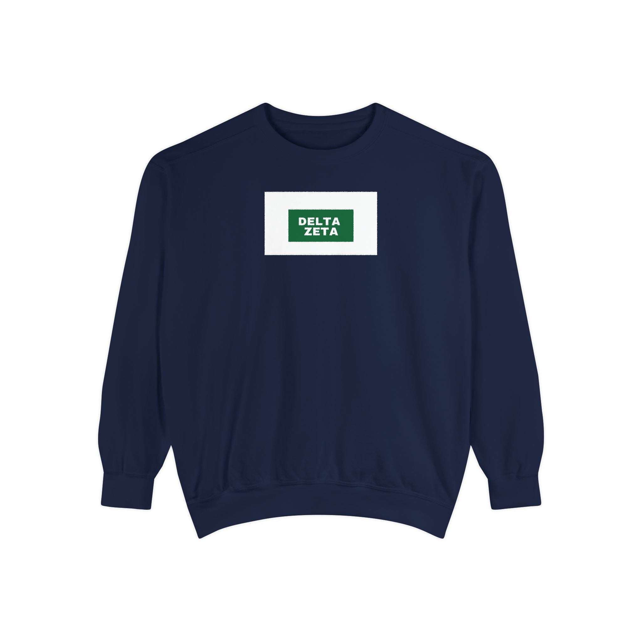 Delta Zeta Green Print Crewneck