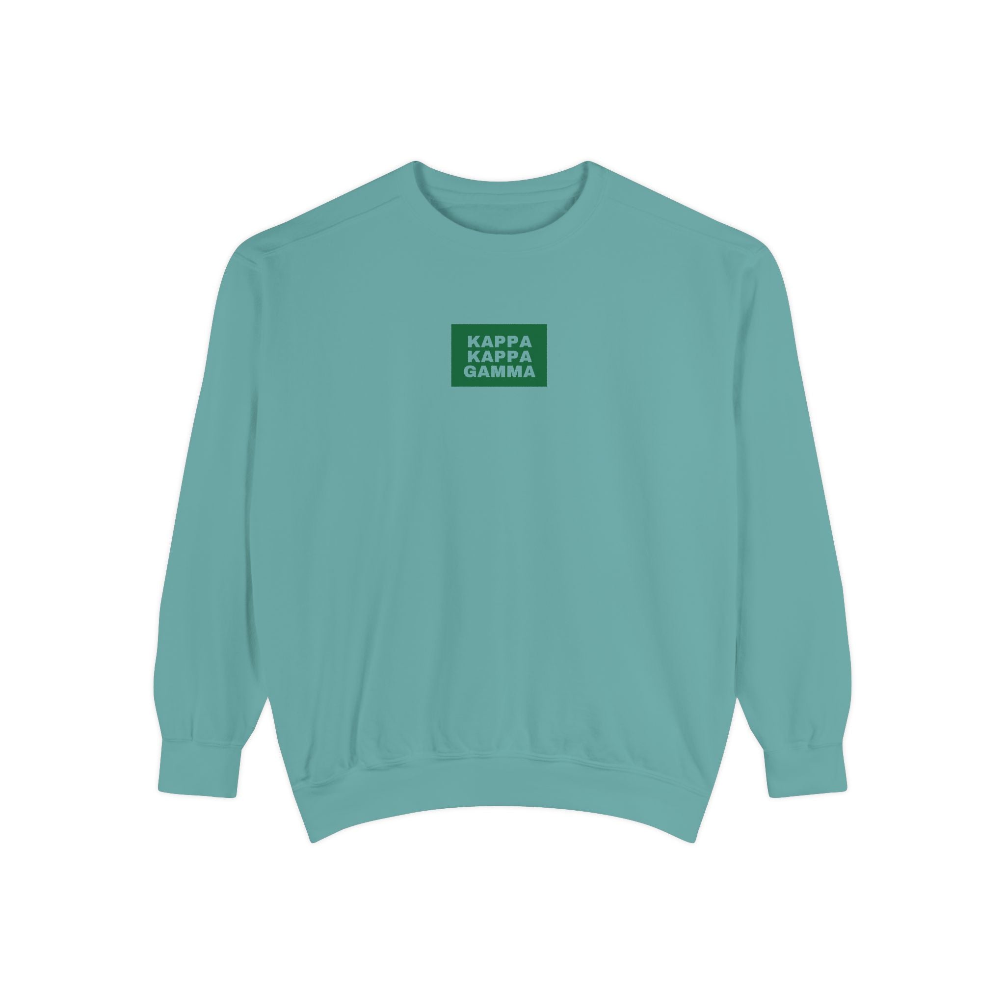 Kappa Kappa Gamma Green Print Crewneck