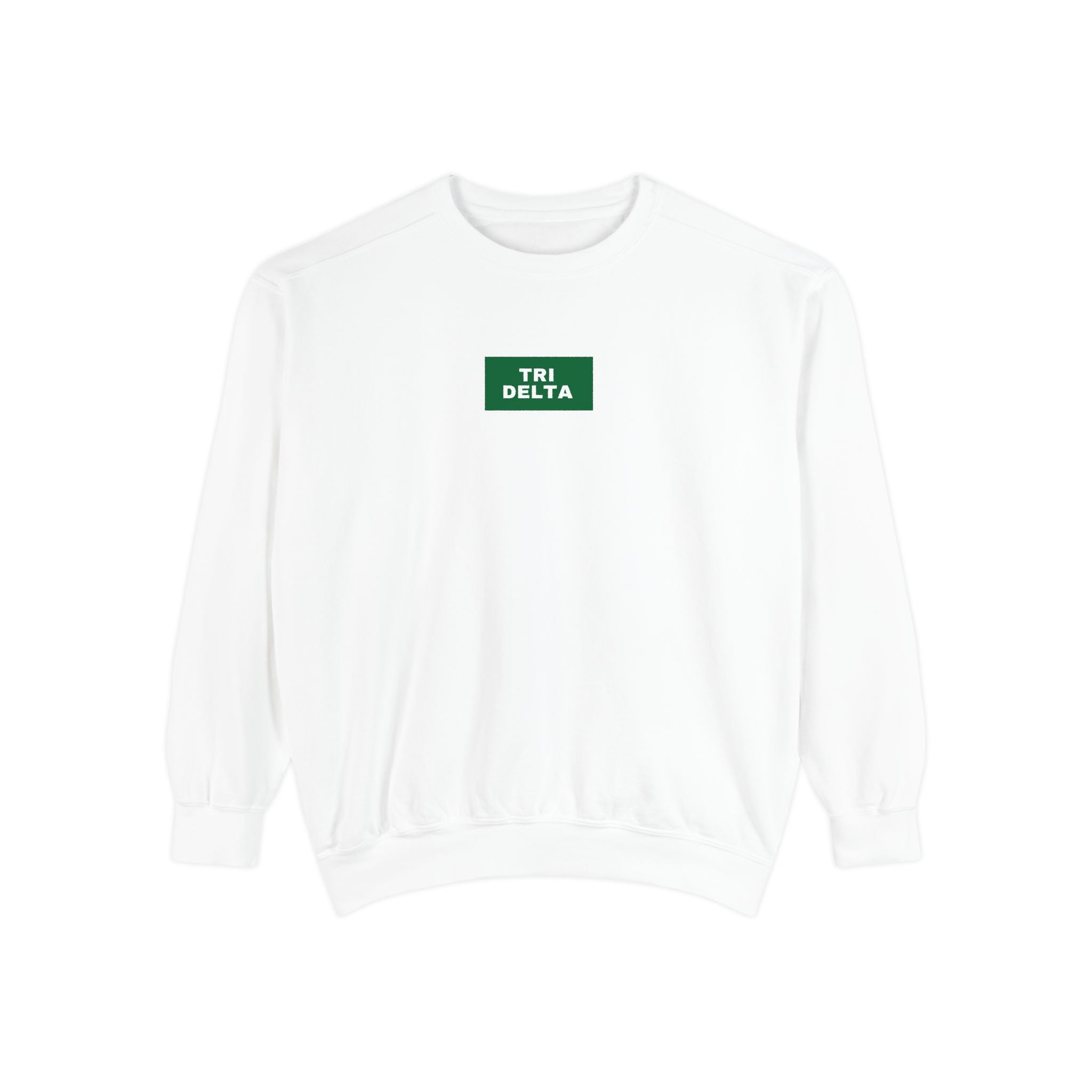 Tri Delta Green Print Crewneck