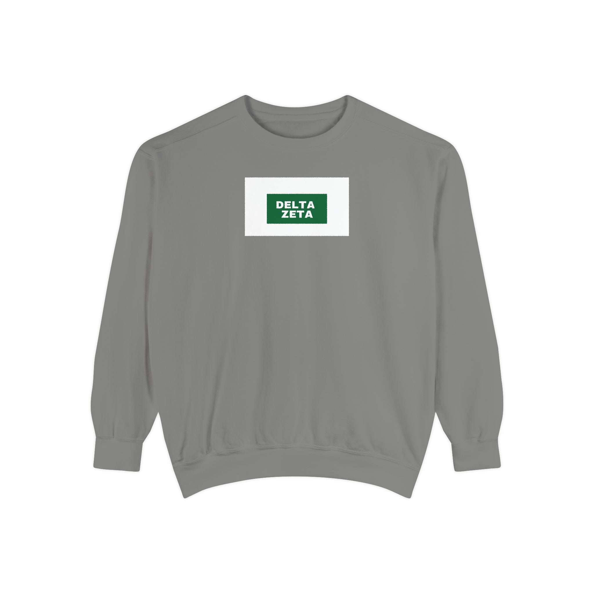 Delta Zeta Green Print Crewneck