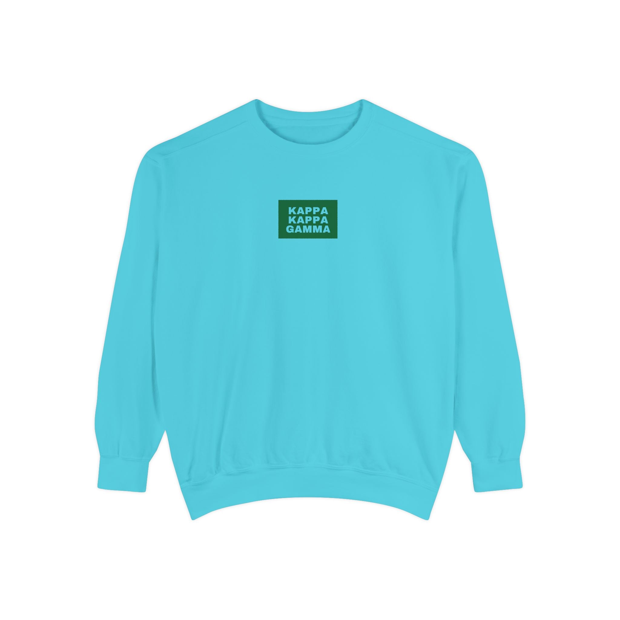 Kappa Kappa Gamma Green Print Crewneck