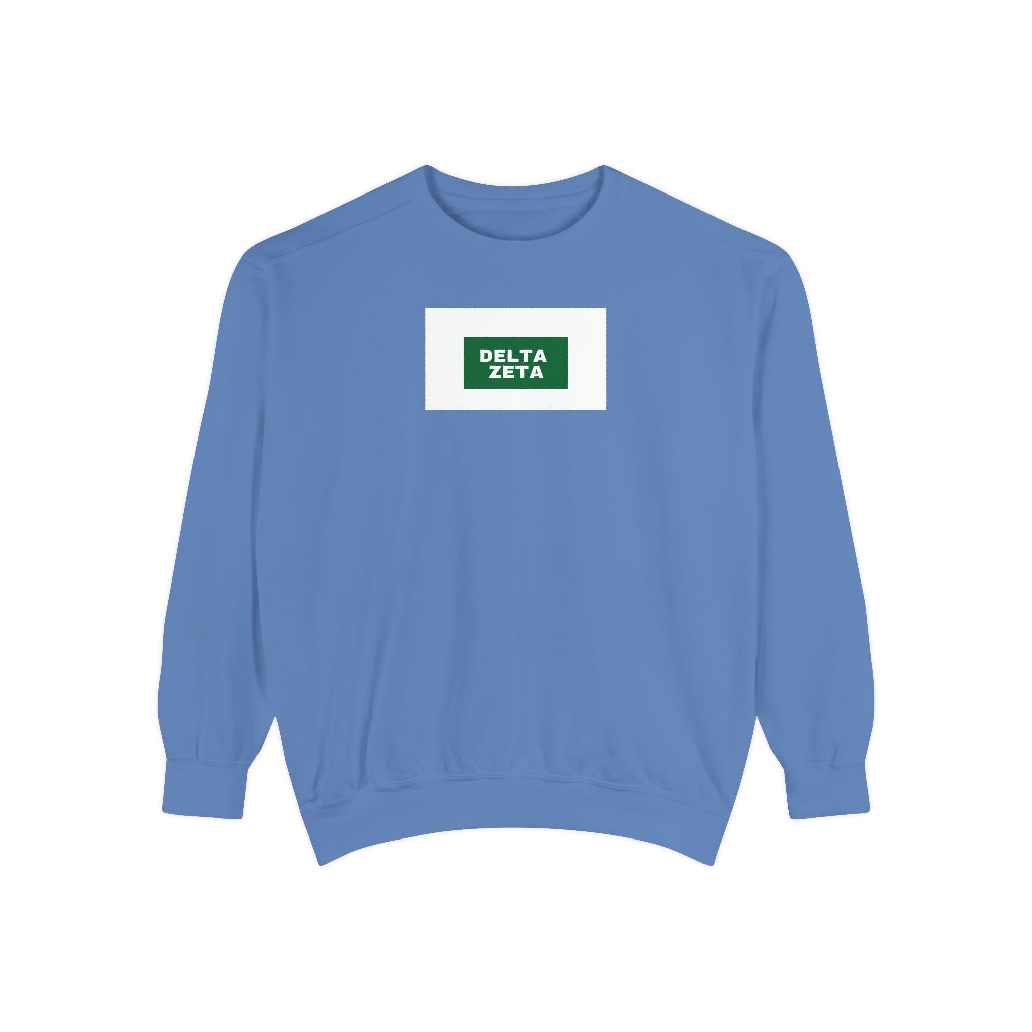 Delta Zeta Green Print Crewneck