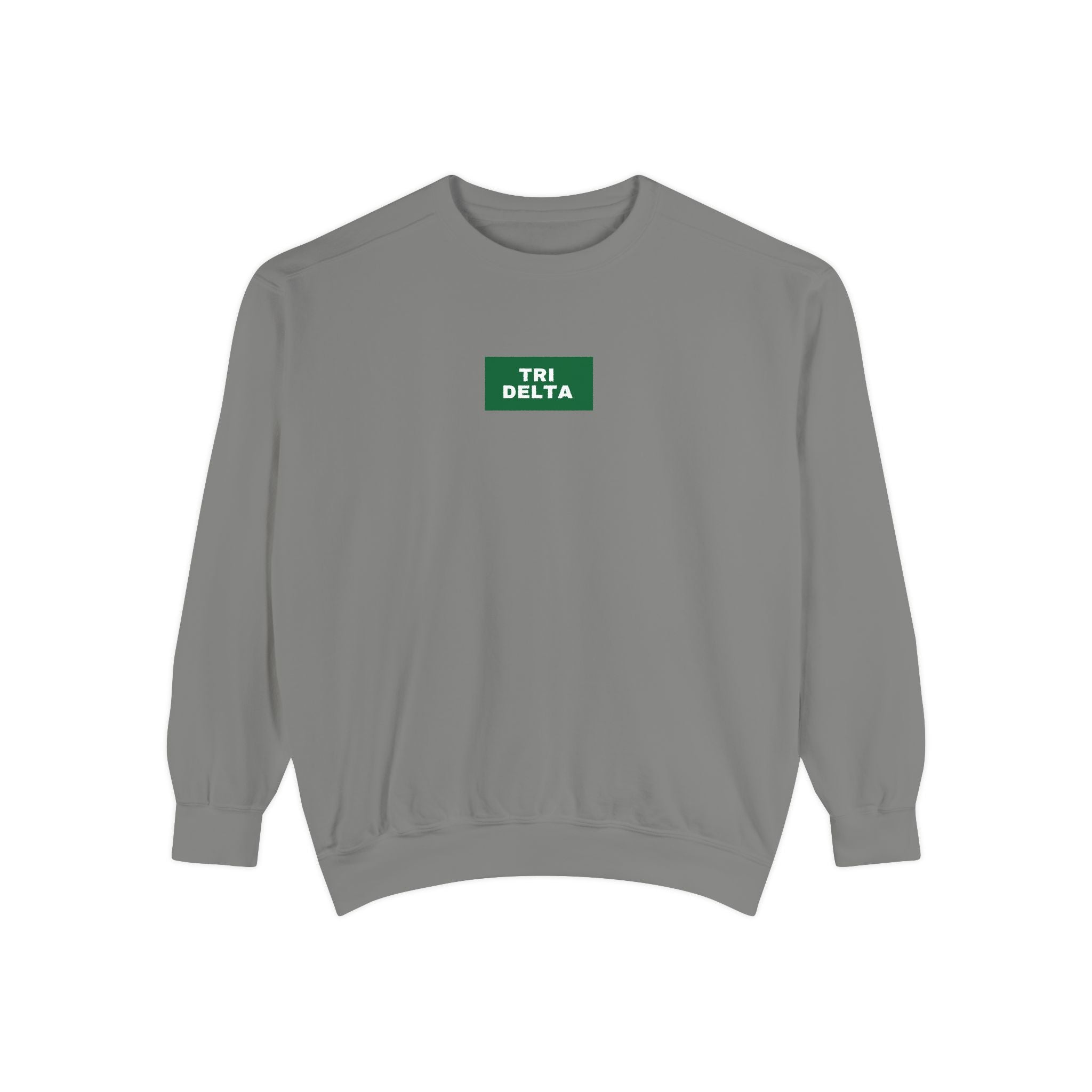 Tri Delta Green Print Crewneck