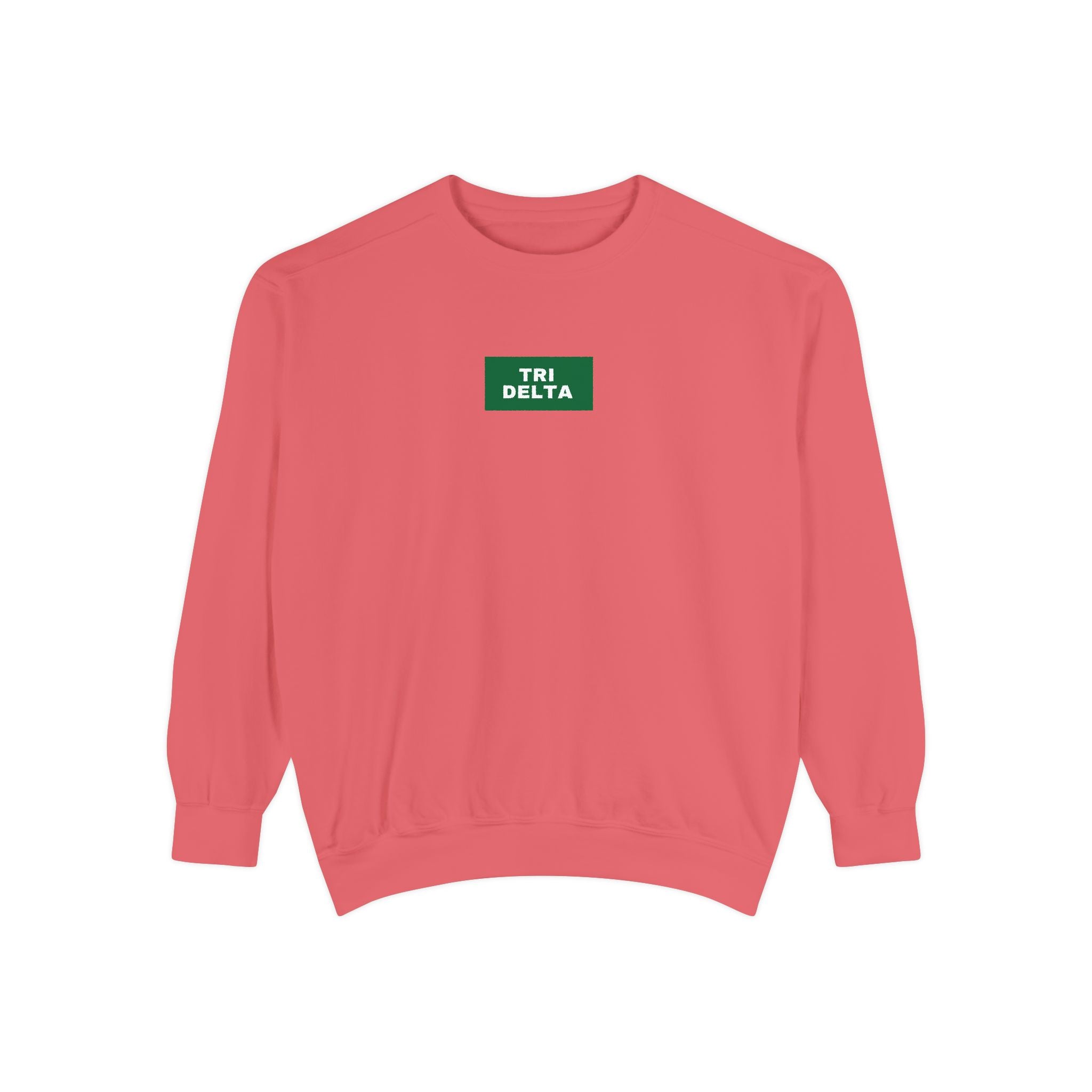 Tri Delta Green Print Crewneck