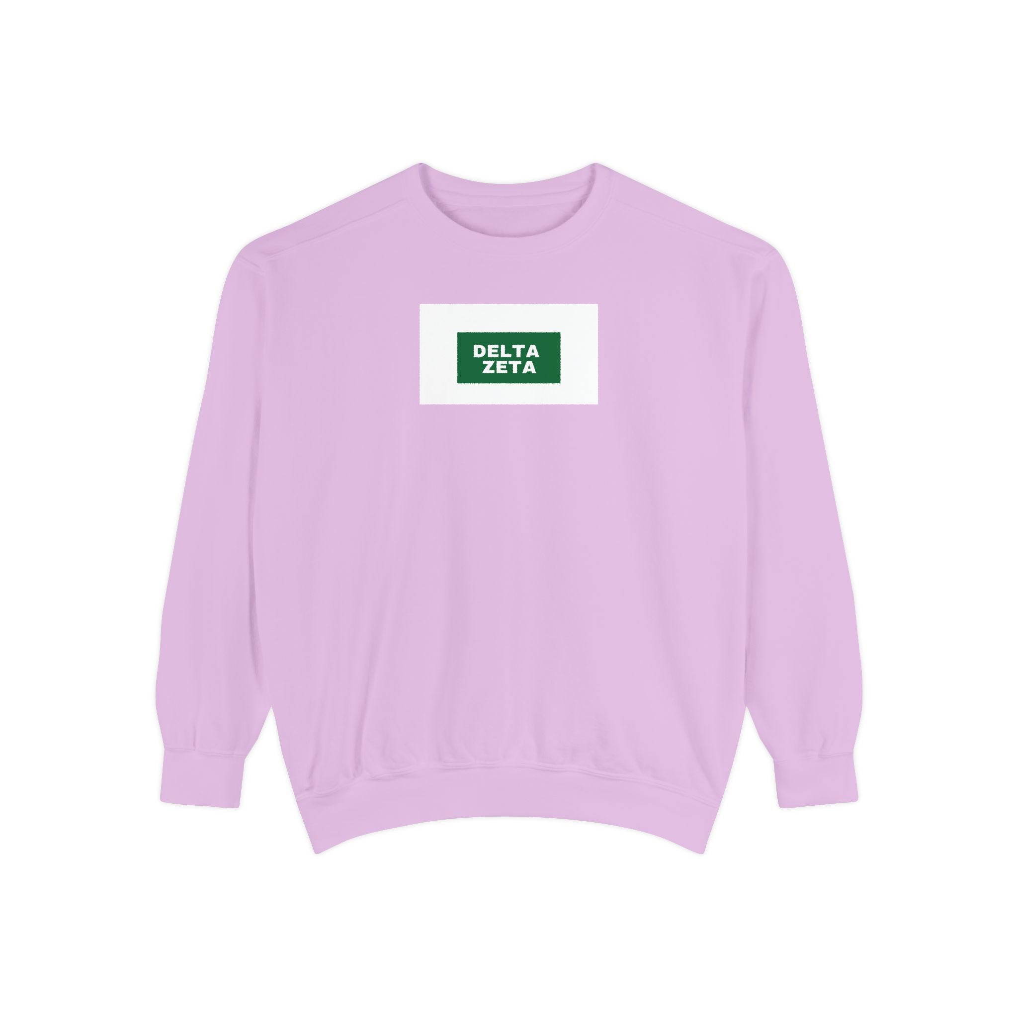 Delta Zeta Green Print Crewneck